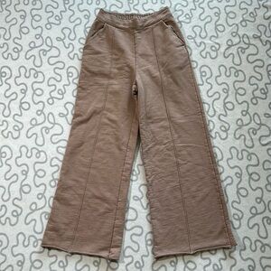 Tkees Raw Edge Trouser Wide Leg Pants